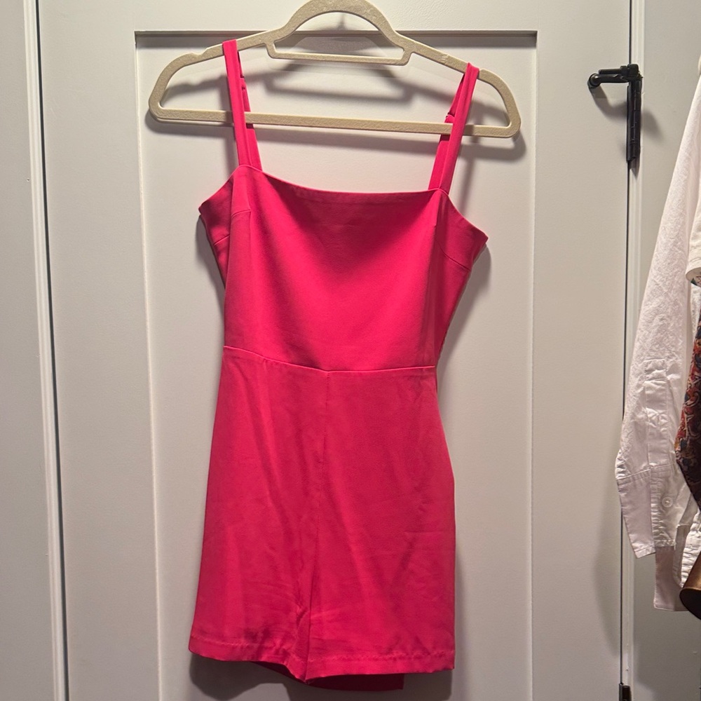 Amanda Uprichard Vibrant Pink Romper